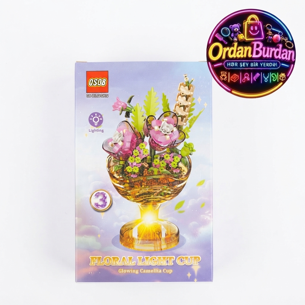 Floral Light Cup - İşıqlı Stəkan Konstruktor Dəsti